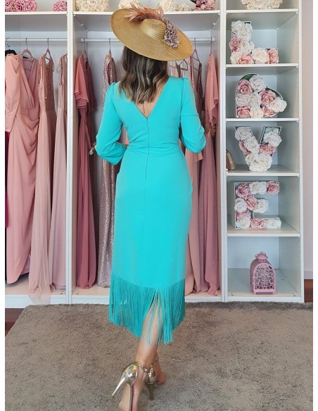 [Vestidos de fiesta cortos] - VESTIDO DE FIESTA ABBY MANGA LARGA