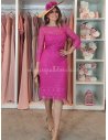 [Vestidos de fiesta cortos] - VESTIDO DE FIESTA FINA