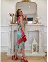 [Vestidos de fiesta cortos] - VESTIDO DE FIESTA CLARISA ESTAMPADO