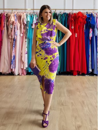 [Vestidos de fiesta cortos] - VESTIDO DE FIESTA CLARISA ESTAMPADO 2