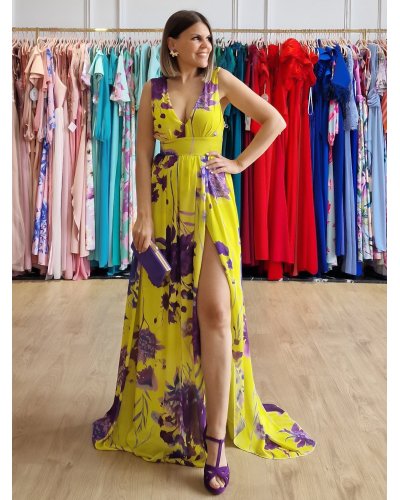 VESTIDO DE FIESTA OLIVIA ESTAMPADO | Coquette Bon Chic