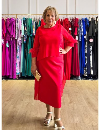 [Vestidos de fiesta cortos] - CONJUNTO FLORENCIA