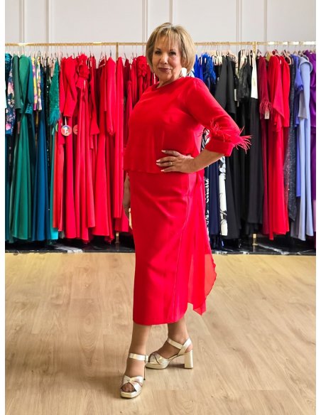 [Vestidos de fiesta cortos] - CONJUNTO FLORENCIA