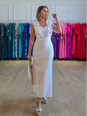 [Vestidos de fiesta cortos] - VESTIDO BLANCO NAVIA