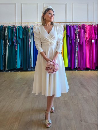 [Vestidos de fiesta cortos] - VESTIDO DE FIESTA BLANCO VALERIA 2