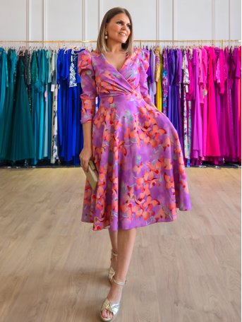 [Vestidos de fiesta cortos] - VESTIDO DE FIESTA VALERIA ESTAMPADO 2