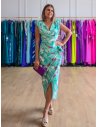 [Vestidos de fiesta cortos] - VESTIDO DE FIESTA PALMA ESTAMPADO