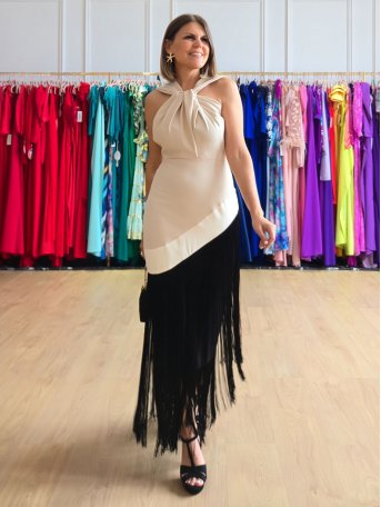 [Vestidos de fiesta cortos] - VESTIDO DE FIESTA PADUL