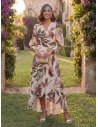 [Vestidos de fiesta cortos] - VESTIDO DE FIESTA MOGUER ESTAMPADO