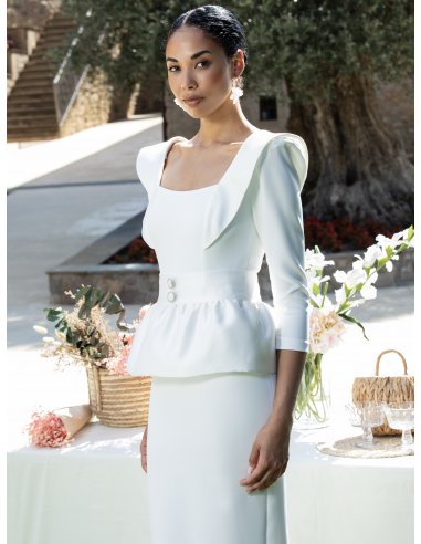 VESTIDO DE FIESTA BLANCO BAIONA