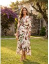 [Vestidos de fiesta cortos] - VESTIDO DE FIESTA MOGUER ESTAMPADO