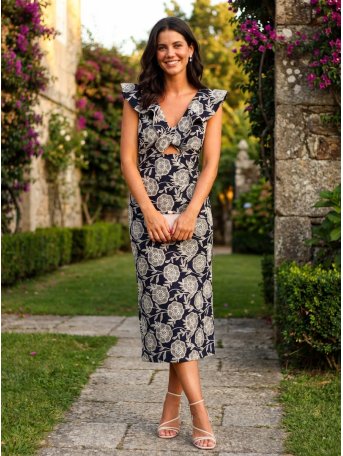 [Vestidos de fiesta cortos] - VESTIDO DE FIESTA INÉS FLOR