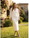 [Vestidos de fiesta cortos] - VESTIDO DE FIESTA CRUDO ALTEA