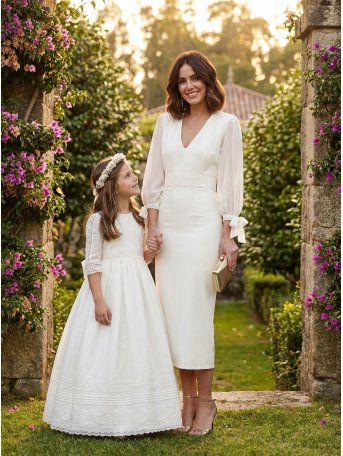 [Vestidos de fiesta cortos] - VESTIDO DE FIESTA CRUDO ALTEA