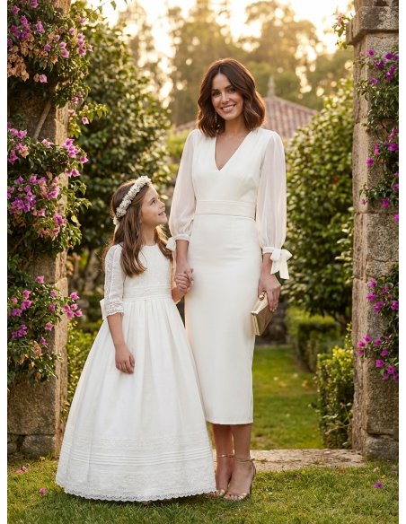 [Vestidos de fiesta cortos] - VESTIDO DE FIESTA CRUDO ALTEA
