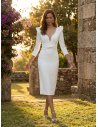 [Vestidos de fiesta cortos] - VESTIDO DE FIESTA BLANCO GRACIA