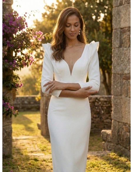 [Vestidos de fiesta cortos] - VESTIDO DE FIESTA BLANCO GRACIA