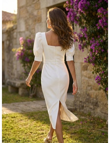 [Vestidos de fiesta cortos] - VESTIDO DE FIESTA MICAY BLANCO