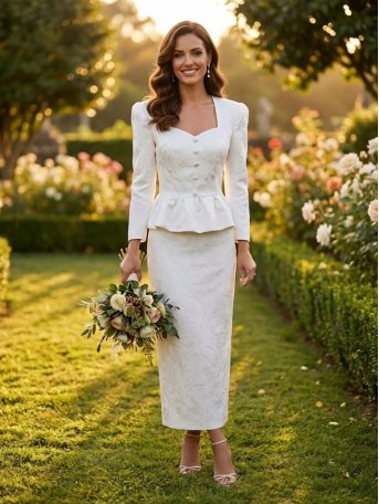 [Vestidos de fiesta cortos] - VESTIDO DE FIESTA BLANCO VEJER