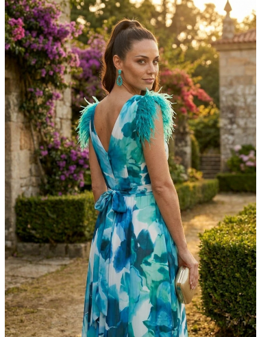 VESTIDO DE FIESTA KIKA ESTAMPADO