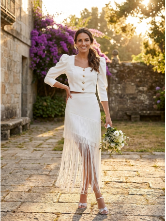 CONJUNTO DE FIESTA BLANCO...
