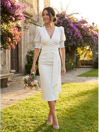 [Vestidos de fiesta cortos] - VESTIDO DE FIESTA BLANCO MONCADA V SUMMER 2