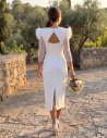 [Vestidos de fiesta cortos] - VESTIDO DE FIESTA BLANCO AFRA PICO